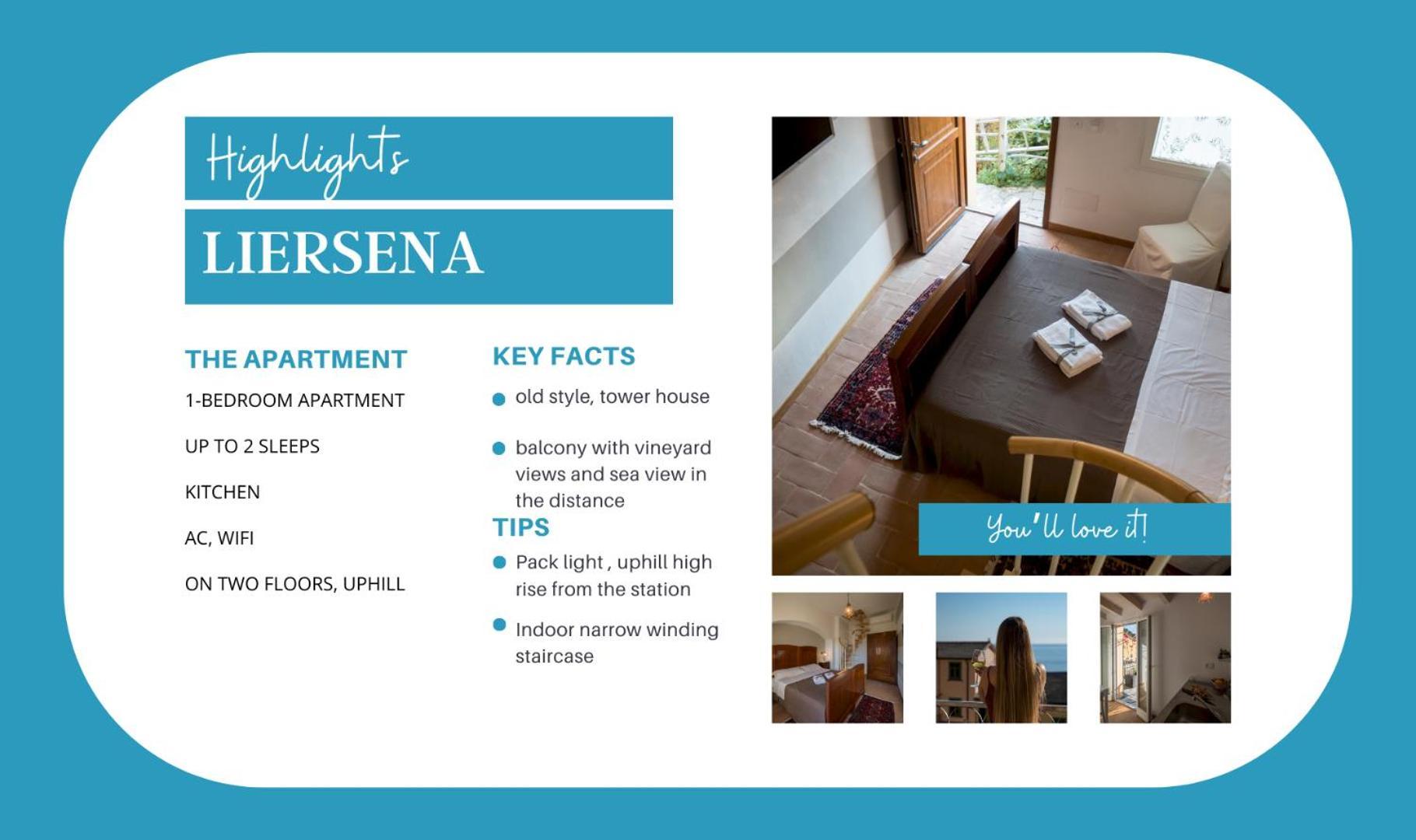 Liersena Sea View Mini Villa With Ac Manarola Exterior foto